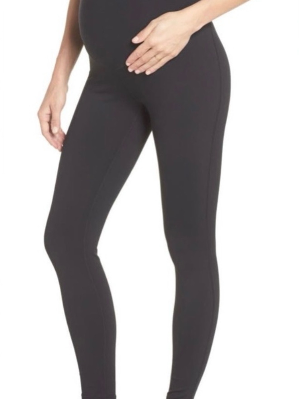 Zella Black Maternity Leggings — High-Rise Support- Mamasana Live In Ankle